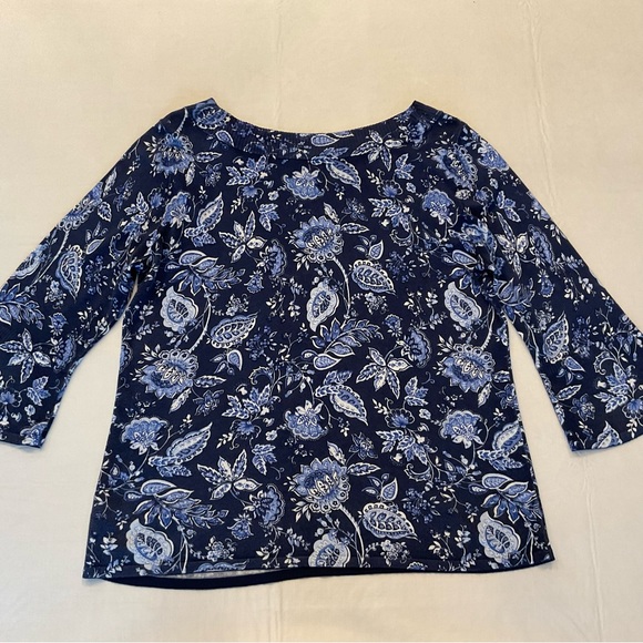 Talbots Blue Floral Sweater - LP - Picture 3 of 7